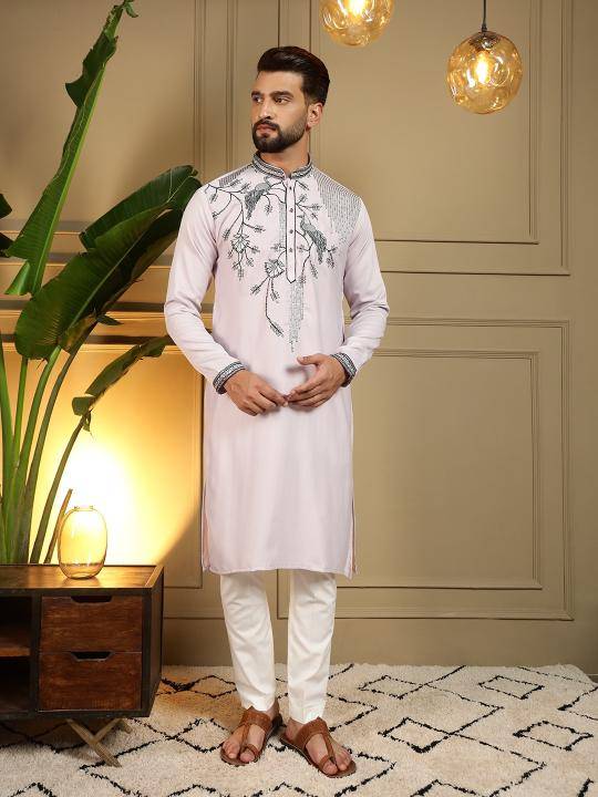 Mens Kurta Pyjama D 123 Viscose Silk Mens fashion in Mumbai
